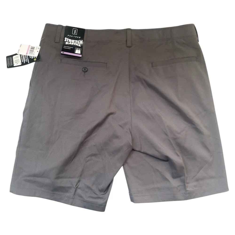PGA Tour Men's‎ Flat Front Active Waistband Golf Short, 38 NWT Stretch